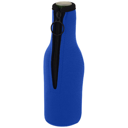 Manchon bouteille personnalisé néoprène recyclé Fris Bleu royal